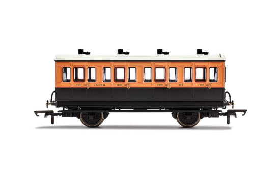 Hornby R40061 LSWR, 4 Wheel Coach, 1ST Class ,123