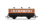 Hornby R40108 LSWR, 4 Wheel Coach , 3rd Class, Fitted Lights,302