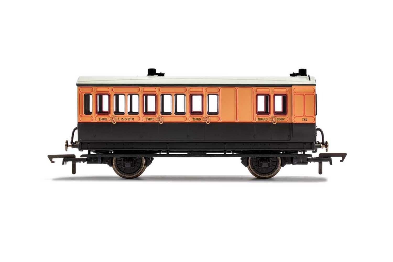 LSWR 4 Wheel Coach Brake 3rd w Lights