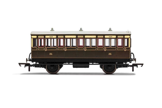 SPECIAL OFFER Hornby R40112 GWR, 4 Wheel Coach, 3RD Class with Fitted Lights,1889