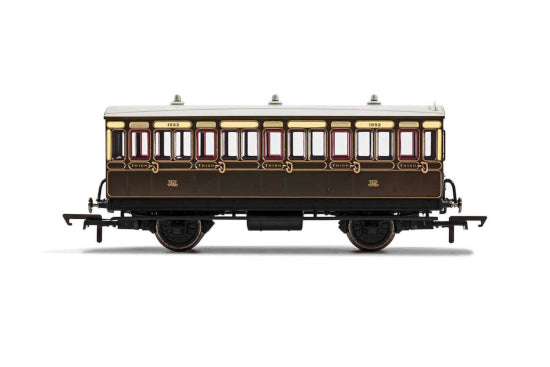 SPECIAL OFFER Hornby R40112A GWR, 4 Wheel Coach. 3RD Class with Fitted Lights,1882