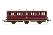 Hornby R40137 NBR, 6 Wheel Coach Composite, with Fitted Lights, 196