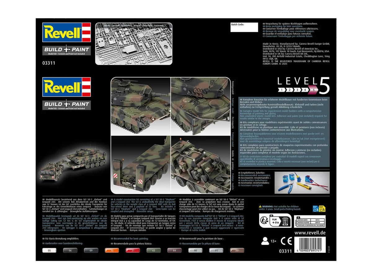 RL03311 - Revell - German SLT 50-3 Elefant & Leopard 2A4 (1:72 Scale)