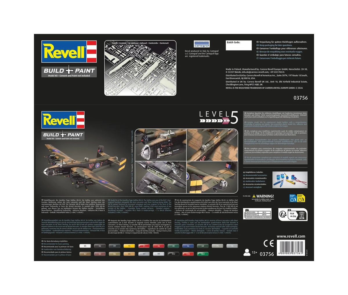 RL03756 - Revell - British Handley Page Halifax B Mk.III (1:72 Scale)