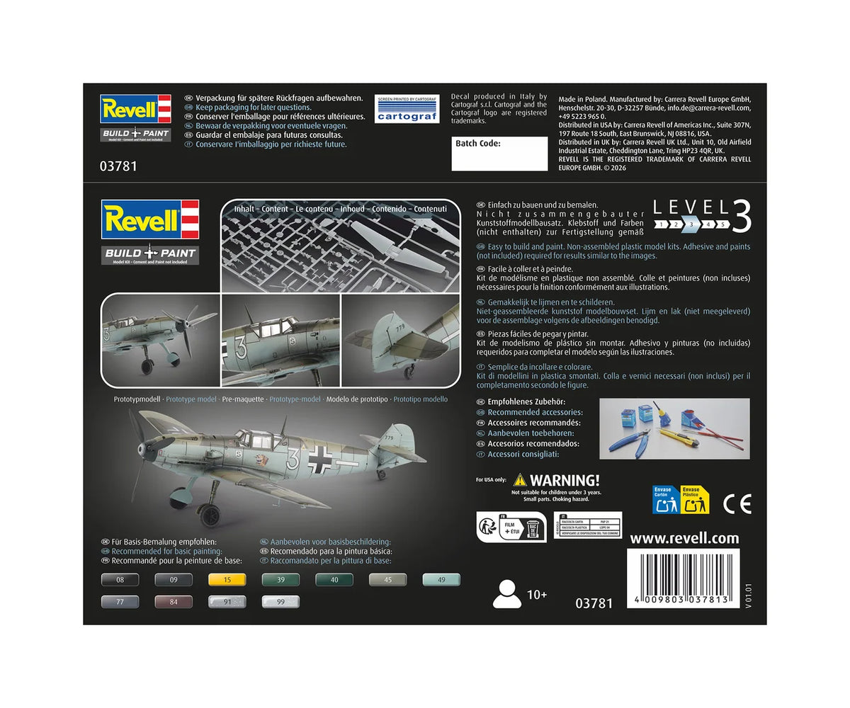 RL03781 - Revell - German Messerschmitt Bf109E-3 (1:72 Scale)