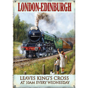 Severnside - Metal Fridge magnet L.N.E.R Flying Scotsman London Edinburgh