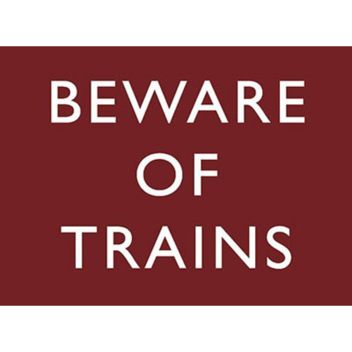 Metal Fridge Magnet (RL) Beware Of Trains
