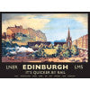 Severnside - Metal fridge magnet: Edinburgh - Its Quicker By Rail