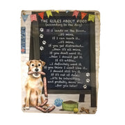 Metal Fridge Magnet 'The Rules About Food - According to the Dog'