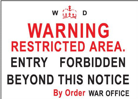 'Restricted Area....' Retro Metal Wall Sign
