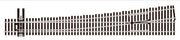 SLU8382 - PECO Streamline - HO Code 83 - #8 Left Hand Turnout Unifrog