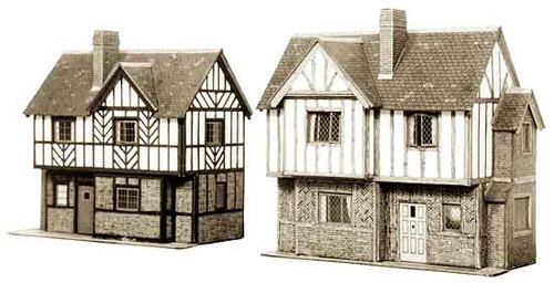 SQB28 - Superquick - OO - Two Elizabethan Cottages Card Kit