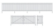 SSM316 - Wills Modern - OO/HO - Palisade Fencing with Gates