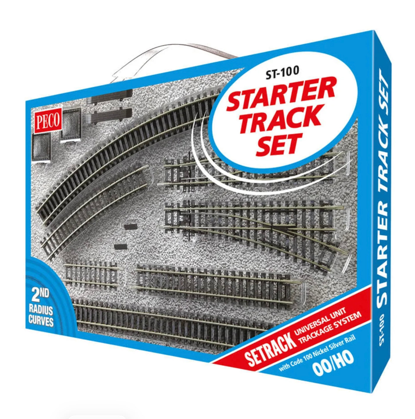 ST100 - PECO Setrack - OO/HO - Starter Track Set Code 100 No.2 Radius