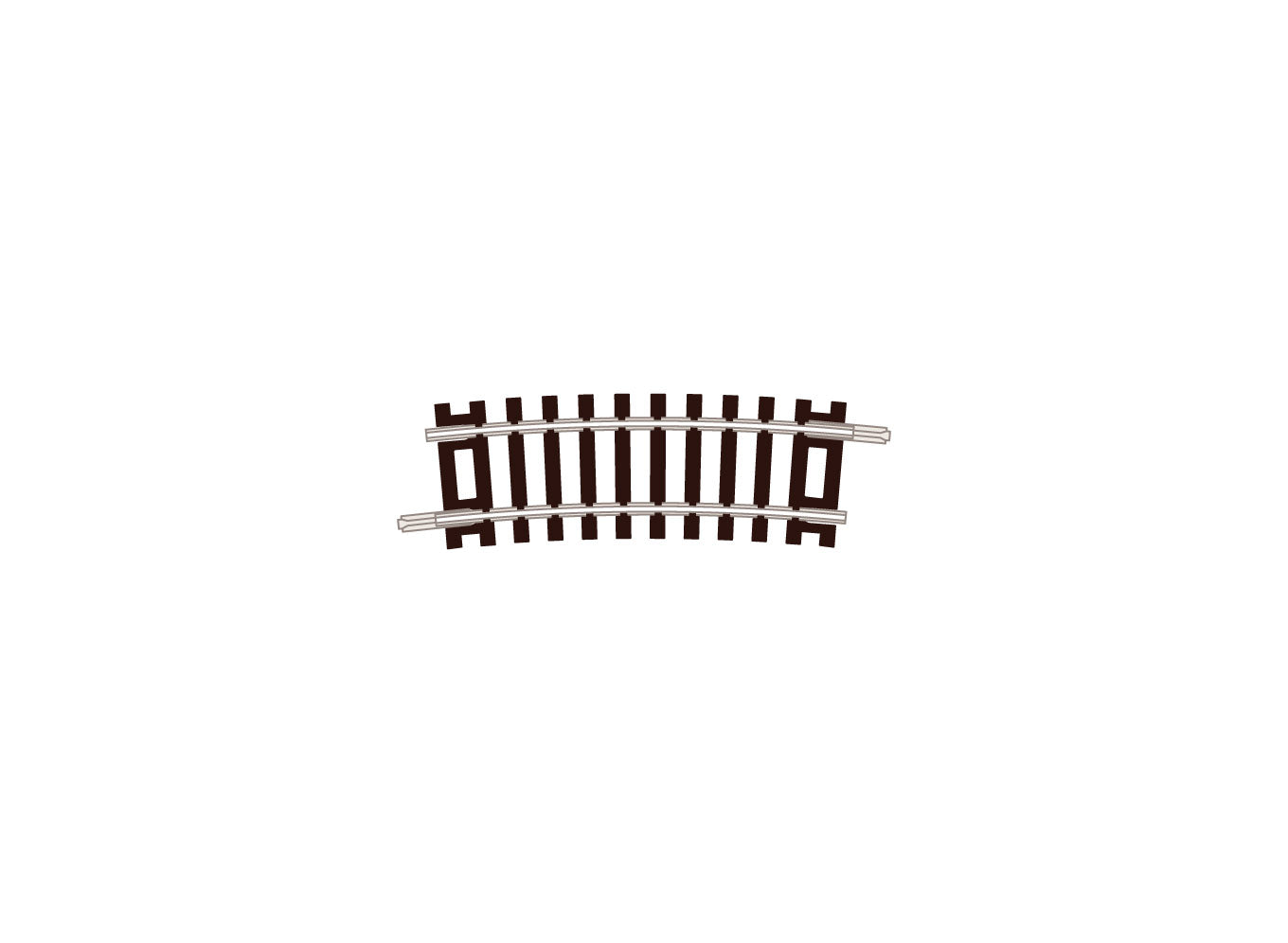 ST4 - PECO Setrack - N - Code 80 - No.1 Radius Half Curve