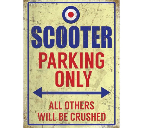 'Scooter Parking Only' Metal Wall Sign