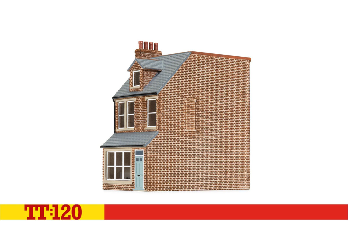 TT9044 - Hornby - TT:120 - Terrace House Middle Right  - Red Brick