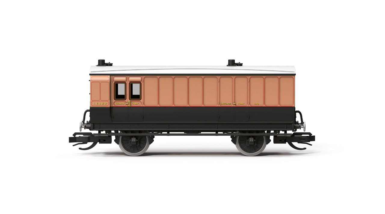 TT4081 - Hornby - TT:120 - LSWR 4 Wheel Coach 3rd Class Passenger Brake '140'