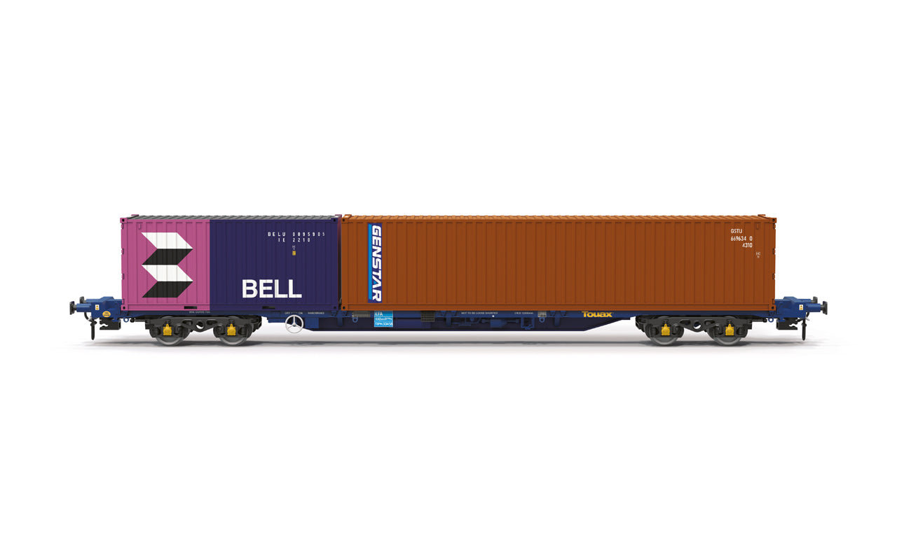 TT6058 - Harburn - TT:120 - Touax KFA Container Wagon with Bell 20 Container and Genstar