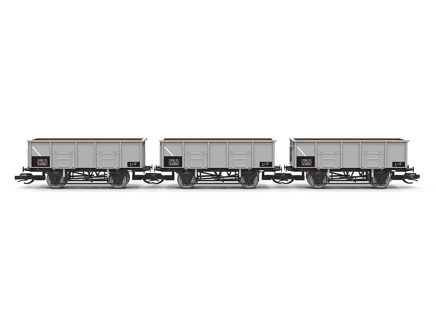 TT6061 - Hornby - TT:120 - BR MDO 21T Mineral wagon triple pack