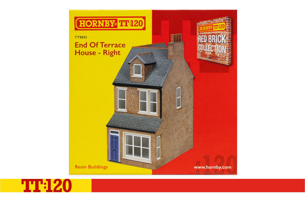 TT9042 - Hornby - TT:120 - End of Terrace House Right - Red Brick