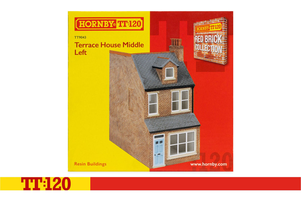 TT9043 - Hornby - TT:120 - Terrace House Middle Left - Red Brick