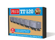 TTR61302 - PECO - TT:120 - LMS/BR 9ft Wheelbase Vans Unfitted (Set of 6)