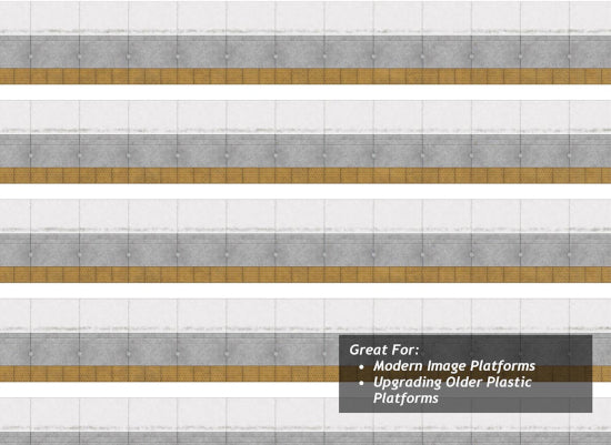 TX212 - Scale Model Scenery - OO/HO - Network Rail Platform Edge Coping With Buff Tactile Paving (Pack of 5)
