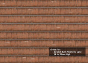 TX258 - English Bond Weathered Red Brick Platform Wall Wraps (18mm to 20mm high)