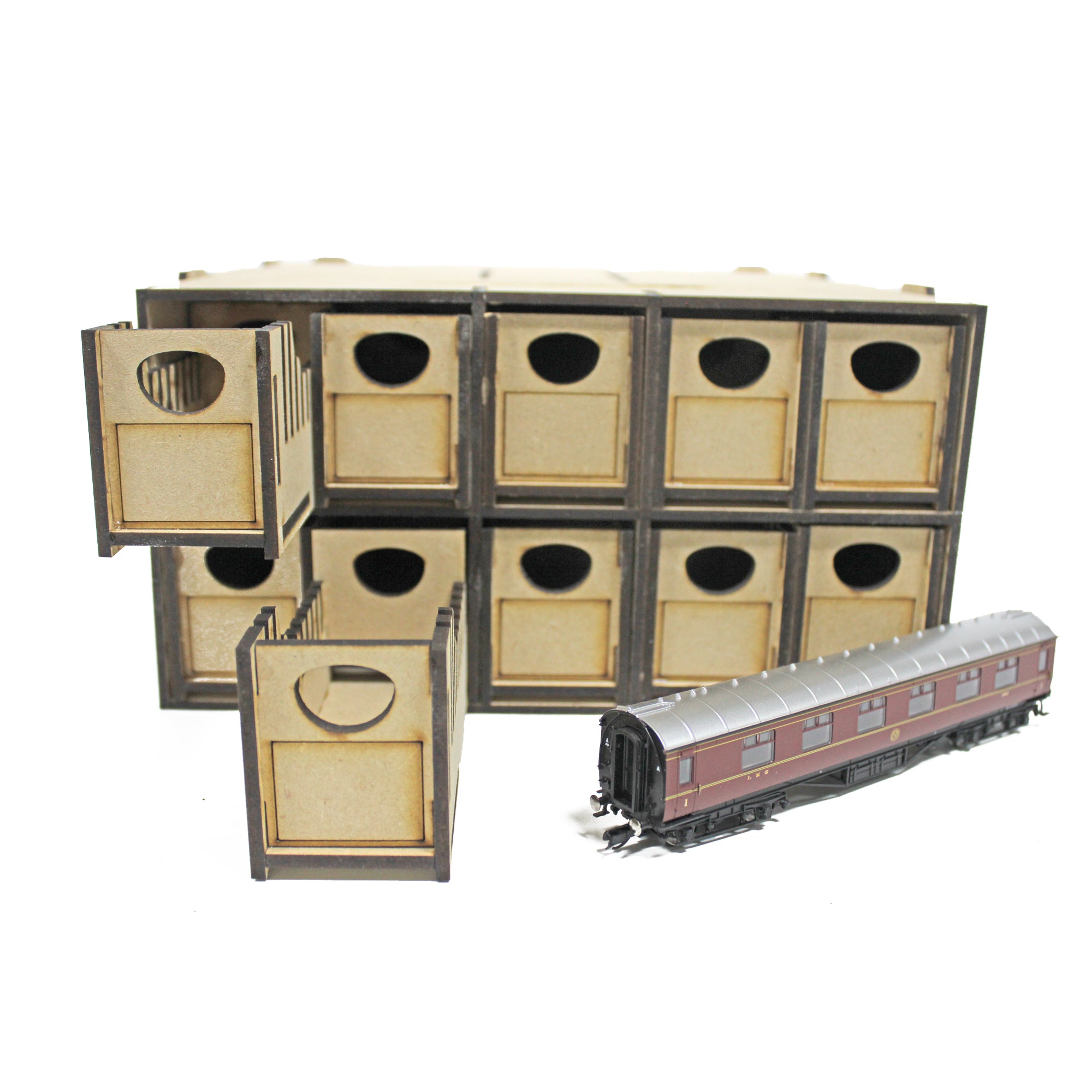 WSLC021 - WWScenics - TT:120/OO-9 Loco Storage Box, 10 Drawers