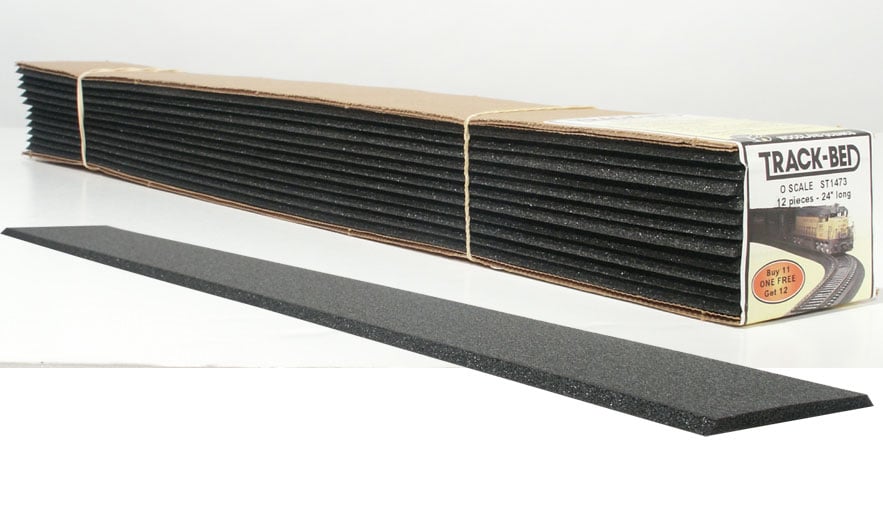 O Gauge Track Bed Strips - 12 per pack