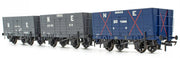 ACC2821 Mixed Q3 Hopper - Grouping transition period: NER Blue/ LNER Grey - Triple Pack