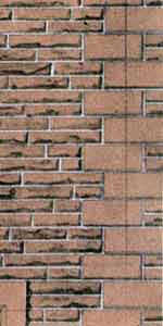 D11 Red Sandstone Coursers Walling