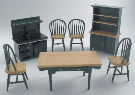 DF897 Green Kitchen Set  1:12th Scale