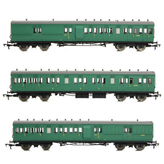 E86015 LSWR Cross country 3 Coach Pack BR (SR) Green SPECIAL OFFER