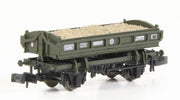 E87537 14T 'Mermaid' Side Tipping Ballast Wagon BR Departmental Olive Green