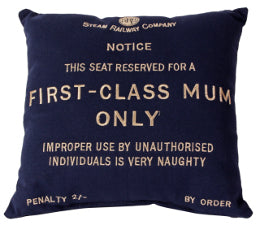 Steam Railway Co. 'First Class Mum' Cushion