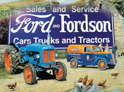 'Ford and Fordson Sales and Service' Metal Wall Sign