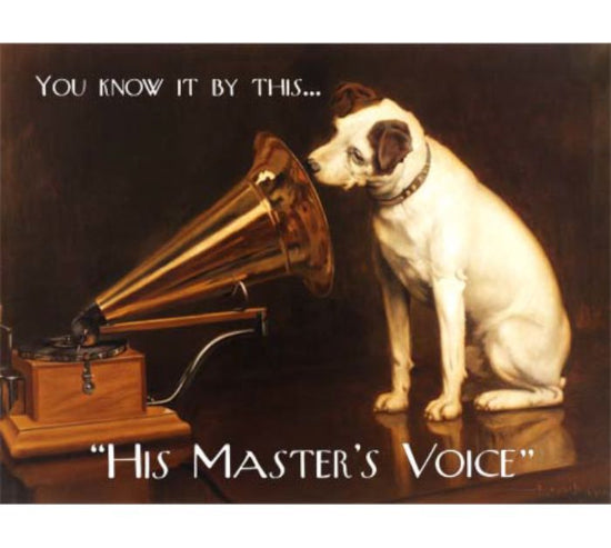 'His Master's Voice' Metal Wall Sign