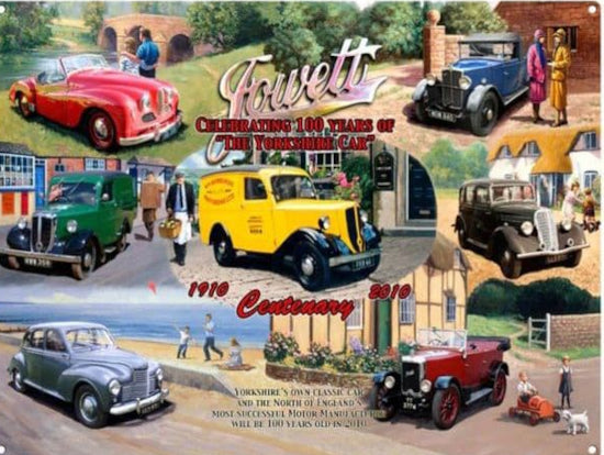 'Jowett Cars Centenary' Metal Wall Sign