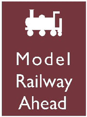 'Model Railway Ahead' Metal Wall Sign