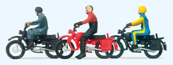 Preiser 10081 Motorcyclists (3) HO Gauge