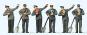Preiser 14014 Steam Locomotive Crews (6) Standard Figure Set HO Gauge