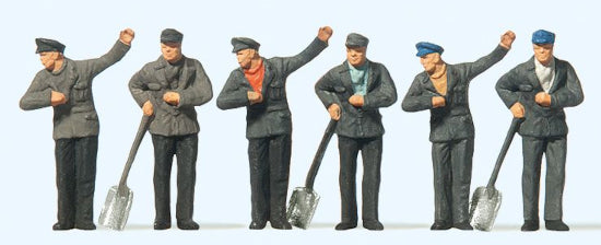 Preiser 14014 Steam Locomotive Crews (6) Standard Figure Set HO Gauge
