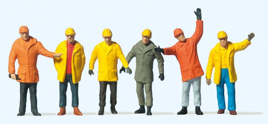 Preiser 14034 Workers in protective clothing (6) HO Gauge