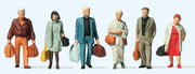 Preiser 14070 Walking Railway Travellers (6) HO Gauge