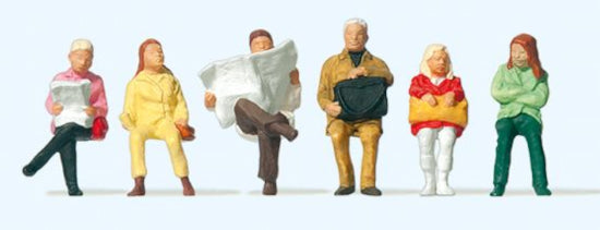 Preiser 14072 Seated Railway Travellers HO Gauge