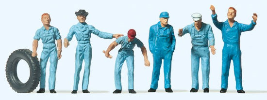 Preiser 14130 Mechanics (6) HO Gauge