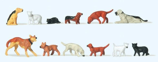 Preiser 14165 Dogs/Cats (12)