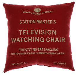 Steam Railway Co. 'TV Watching' Cushion